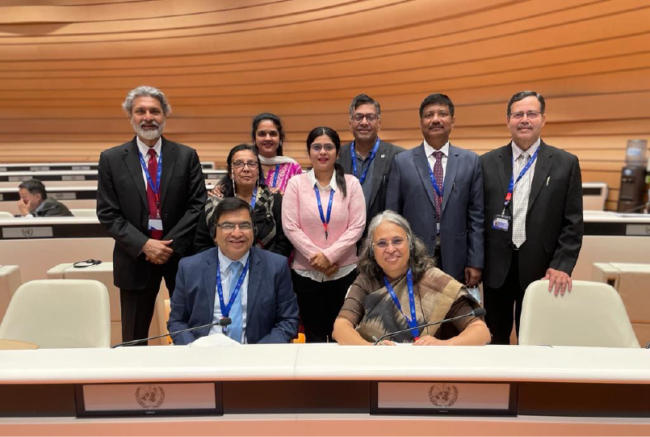 Ms. Soma Mondal, Chairman, SAIL & Chairperson, SCOPE and Mr. Atul Sobti, DG, SCOPE with Indian Employers' delegation at the 110th International Labour Conference of ILO.