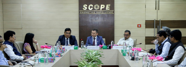 Mr. Roberto Suárez Santos, Secretary General, IOE & CIE Representatives visit SCOPE.