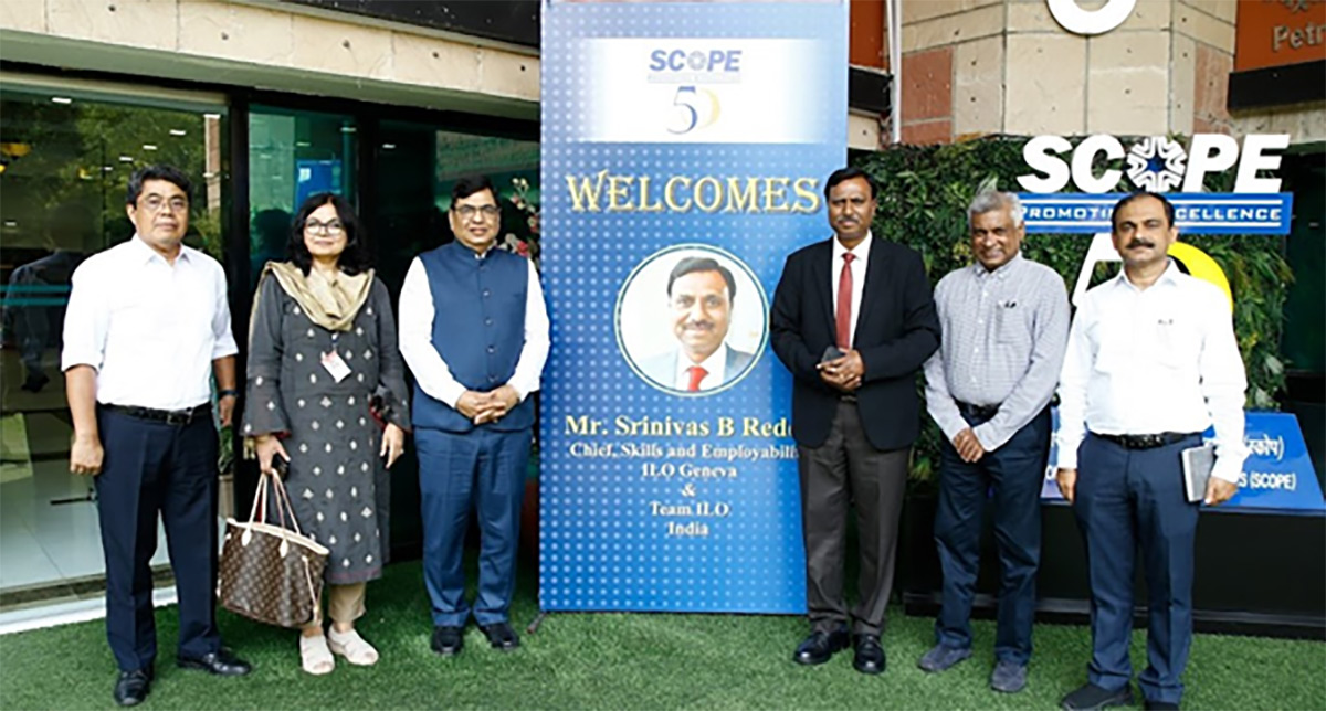 Interaction between Mr. Srinivas B. Reddy, Chief, Skills and Employability, ILO Geneva & ILO India team with SCOPE held at SCOPE.