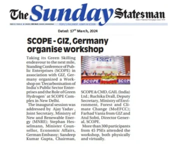 SCOPE & GIZ Germany Organize Workshop On Decarbonisation of India PSEs and the Role of Green Hydrogen 02