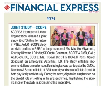 SCOPE-ILO release first of its kind study on Skilling for Future 20.05.2024 01