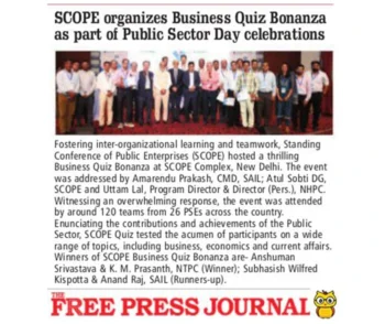 SCOPE organizes Business Quiz Bonanza 23.04.2024